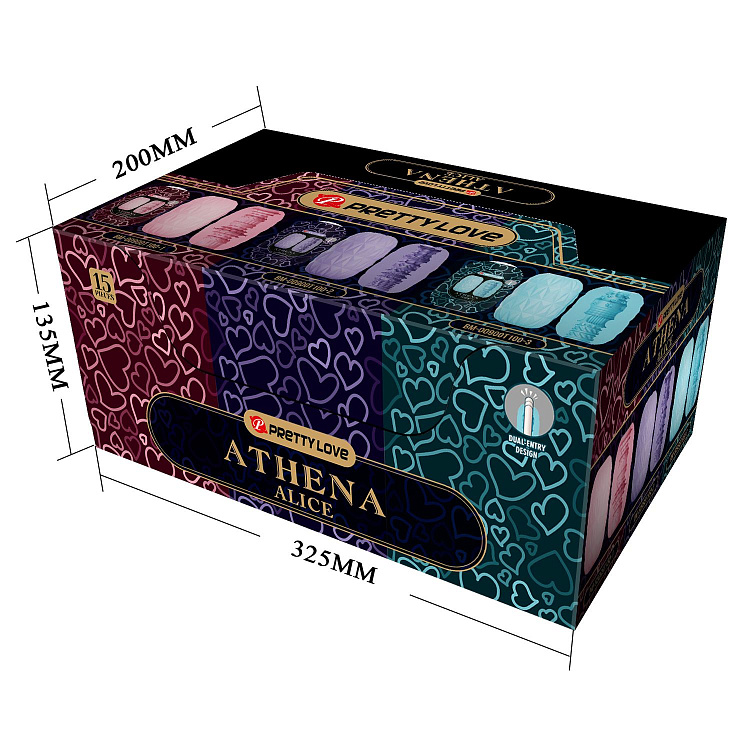 Набор из 15 мастурбаторов Athena Alice