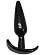 Чёрная анальная пробка для ношения - 12 см.