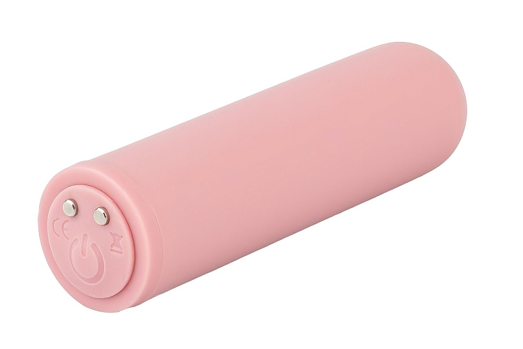 Нежно-розовая вибропуля Java - 7,8 см.