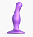 Фиолетовая насадка Strap-On-Me Dildo Plug Curvy size S