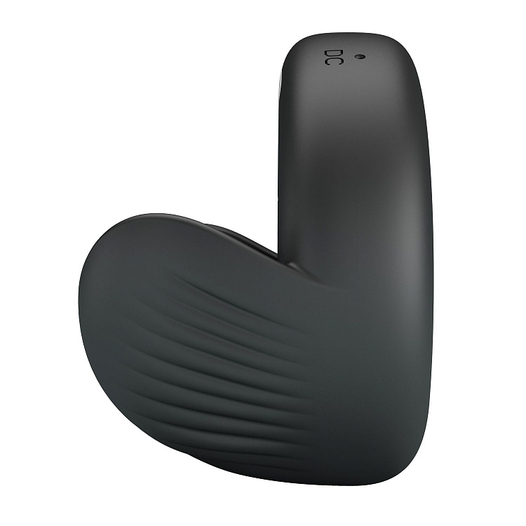 Черное эрекционное виброкольцо Quentin