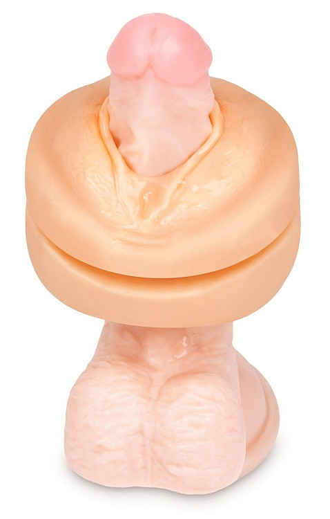 Двусторонний мини-мастурбатор - копия вагины и попки Ангелины Дорошенковой