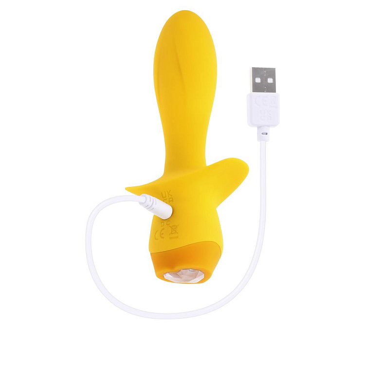 Желтая анальная вибропробка Mellow Yellow - 13,5 см.