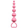 Розовая анальная цепочка Heart s Beads Pink - 18 см.