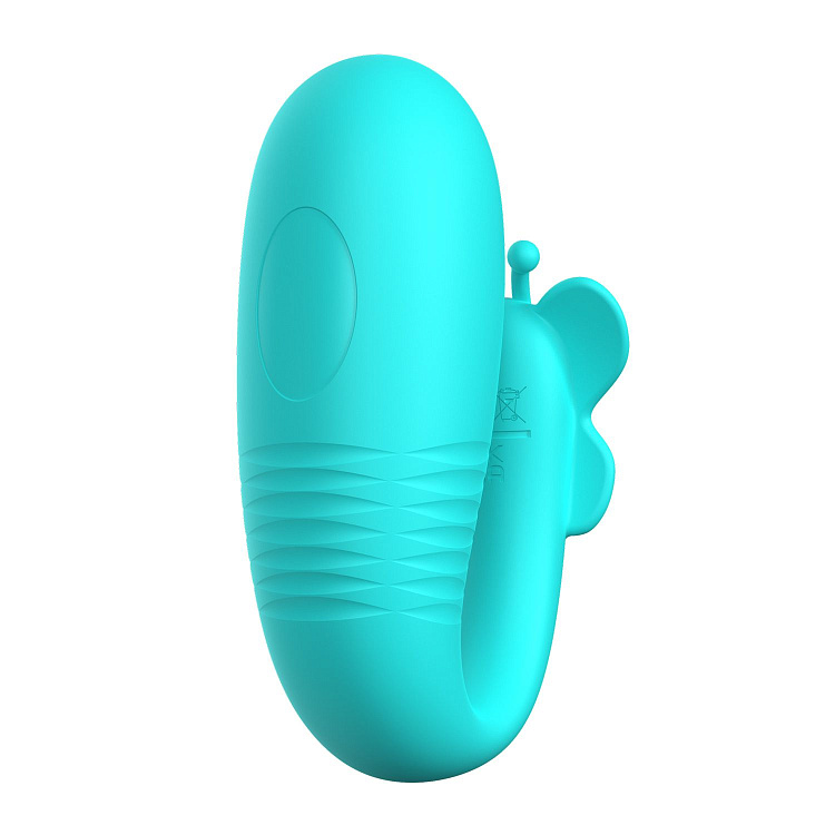 Аквамариновый интерактивный вибростимулятор с поступательными движениями Klay