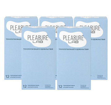 Набор из 5 упаковок ультратонких презервативов Pleasure Lab (по 12 шт.)