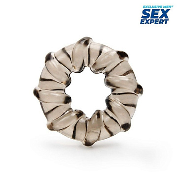 Дымчатое рельефное эрекционное кольцо