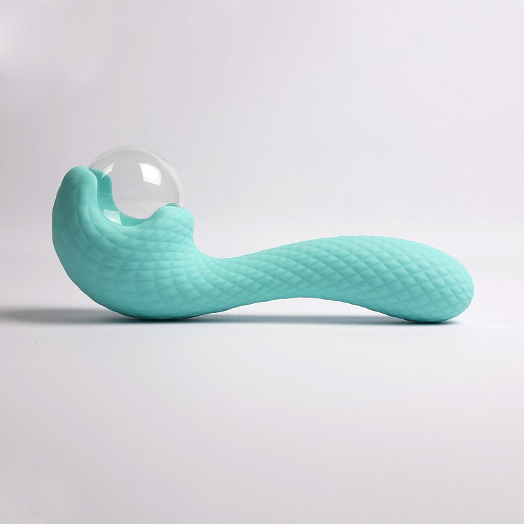 Бирюзовый вибромассажёр с деликатными токами