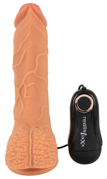 Телесный вибратор-реалистик Real Thing Large - 22,5 см.