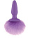 Фиолетовая анальная пробка с фиолетовым заячьим хвостом Bunny Tails Purple