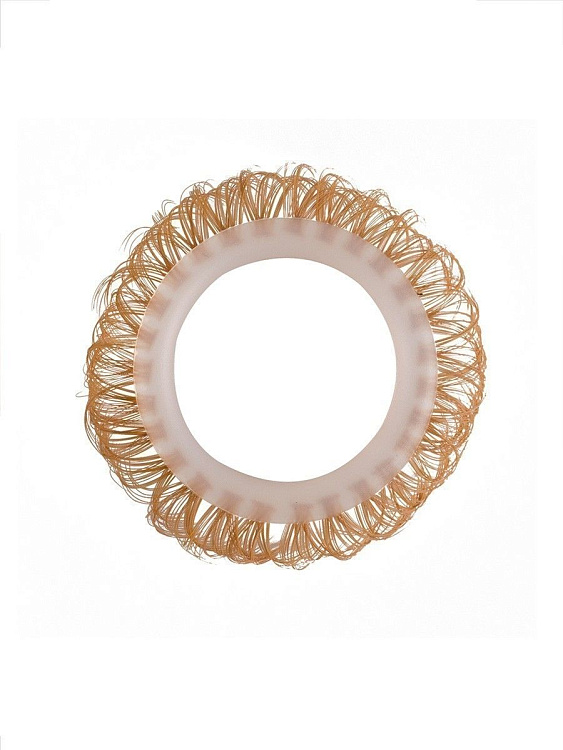 Эрекционное кольцо с бежевыми «ресничками»