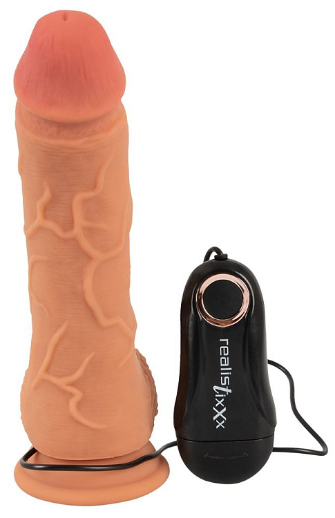 Телесный вибратор-реалистик Real Thing Large - 22,5 см.