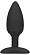 Черная анальная пробка Glow с вибрацией и подогревом - 12 см.