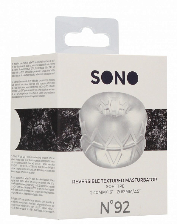 Прозрачный мастурбатор №92 Reversible Masturbator and Bumper