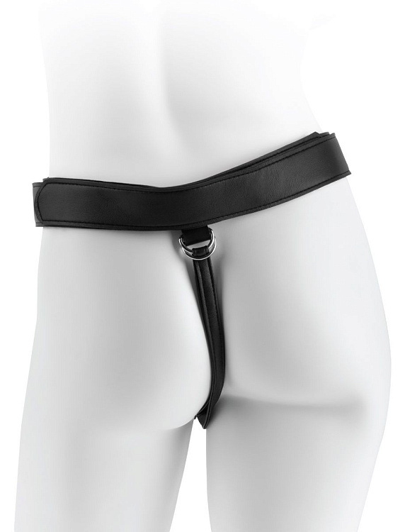 Кофейный страпон Strap-on Harness Cock - 15,2 см.