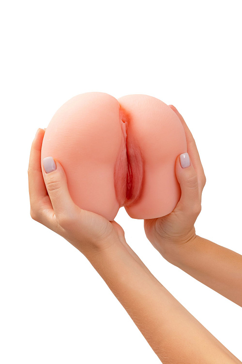 Реалистичный мастурбатор в форме попки с двумя любовными входами