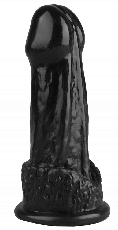 Черная фантазийная анальная втулка - 15 см.