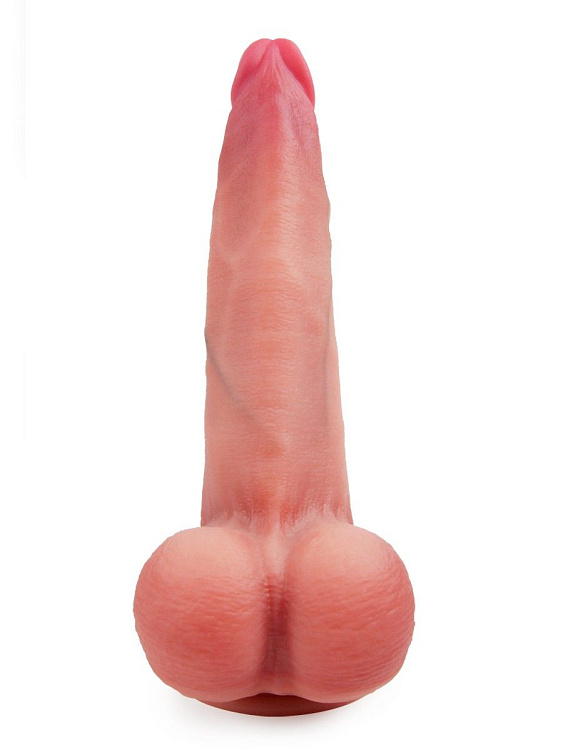 Телесный вибратор-реалистик на присоске - 30 см.
