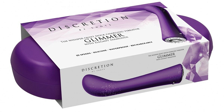 Фиолетовый вибромассажер для точки G Glimmer - 20,5 см.