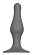 Серый удлиненный анальный стимулятор PLUG WITH SUCTION CUP - 10,3 см.