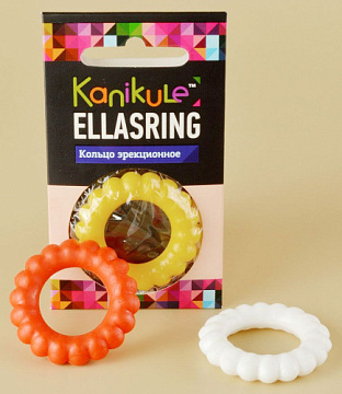 Цветное рельефное эрекционное кольцо Ellasring
