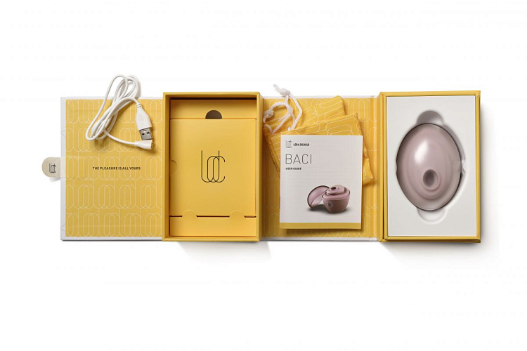 Нежно-розовый вакуумный стимулятор Baci Premium Robotic Clitoral Massager