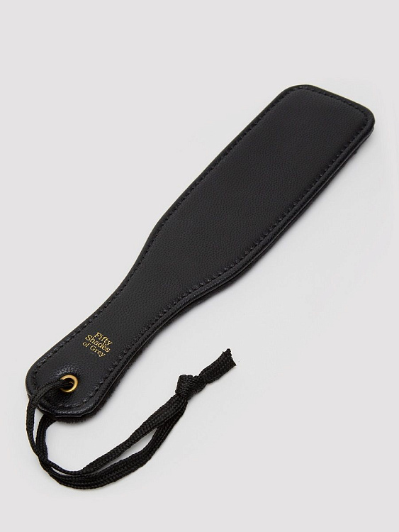 Черная шлепалка Bound to You Faux Leather Small Spanking Paddle - 25,4 см.