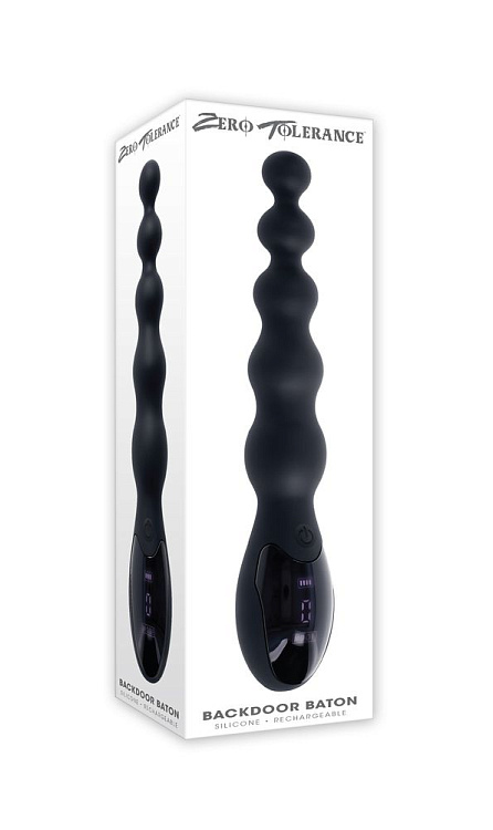 Черный анальный вибростимулятор Backdoor Baton - 24,1 см.