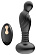 Черный массажер простаты с вибрацей и возвратно-поступательными движениями