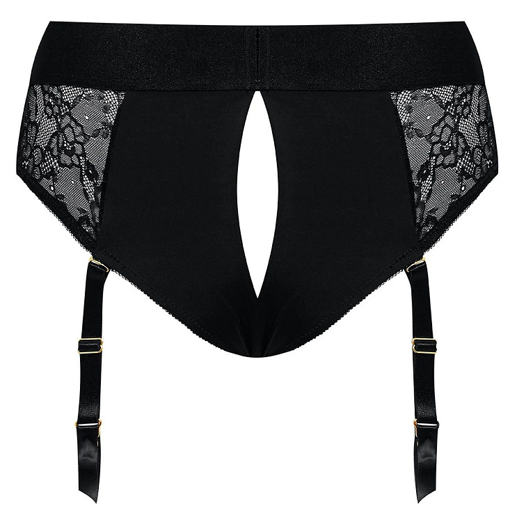 Черные трусики для насадок Diva Lingerie Harness - size M
