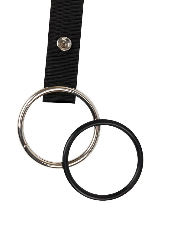 Мужской полый страпон на регулируемых ремнях - 18,5 см.