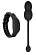 Черные вагинальные виброшарики с браслетом-пультом Wristband Remote Ultra-Soft Kegel System