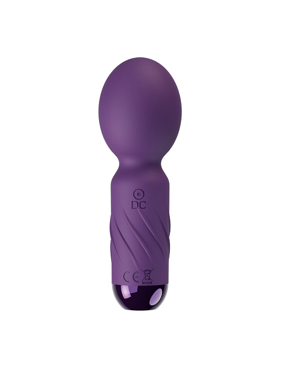 Фиолетовый мини-wand вибратор для стимуляции эрогенных зон