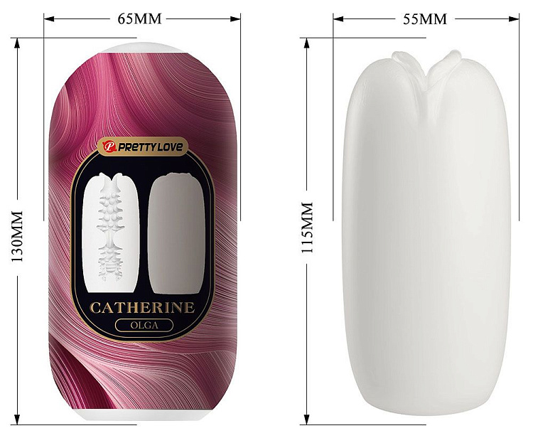 Белый мастурбатор-вагина Olga