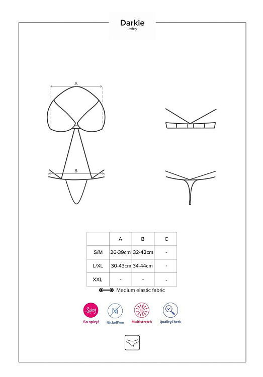 Соблазнительное боди Darkie с колечками