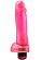 Розовый гелевый вибромассажёр  Конг  - 20,5 см.